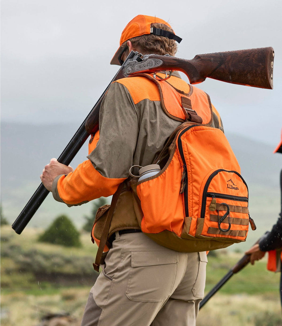 L.L.Bean Upland Vest Pack II Blaze Orange/Light Saddle/Maple Brown