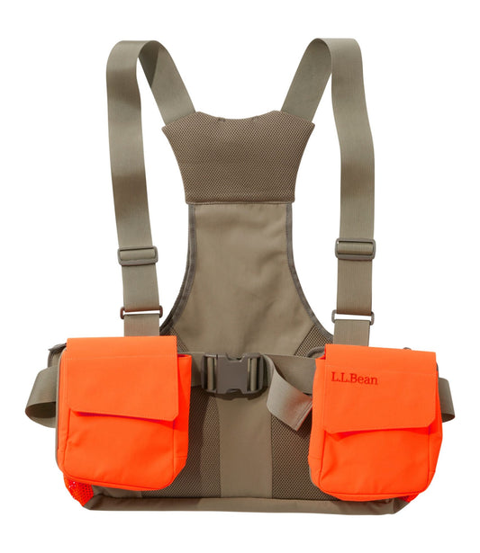 L.L.Bean Upland Hunting Strap Vest Dark Mushroom/Hunter Orange