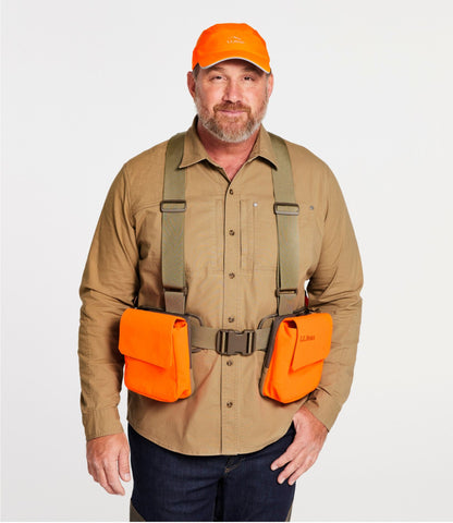 L.L.Bean Upland Hunting Strap Vest Dark Mushroom/Hunter Orange
