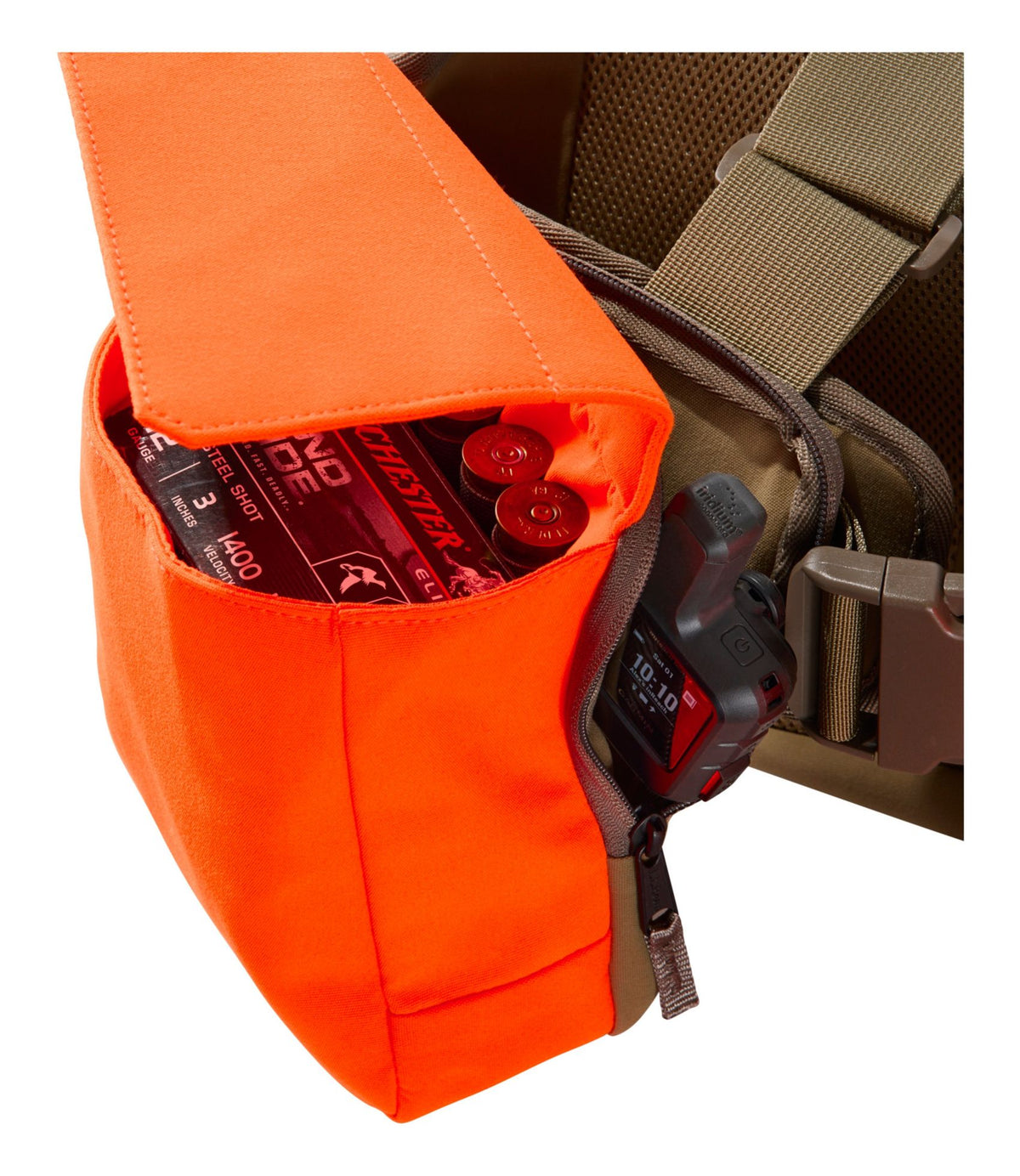 L.L.Bean Upland Hunting Strap Vest Dark Mushroom/Hunter Orange