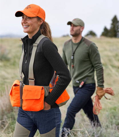 L.L.Bean Upland Hunting Strap Vest Dark Mushroom/Hunter Orange