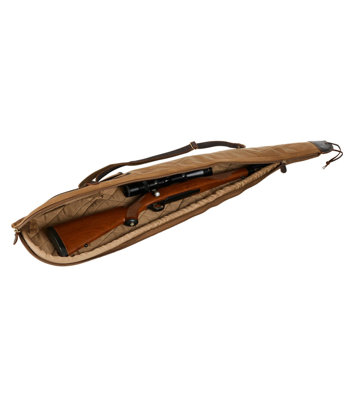 L.L.Bean Double L Waxed Cotton Rifle Case Maple Brown