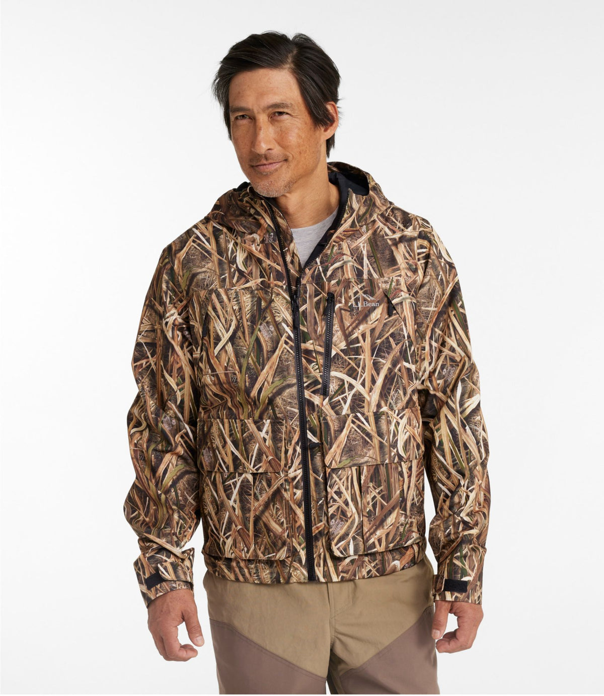 L.L.Bean Men's Apex Waterfowl Jacket Mossy Oak Shadow Grass Habitat