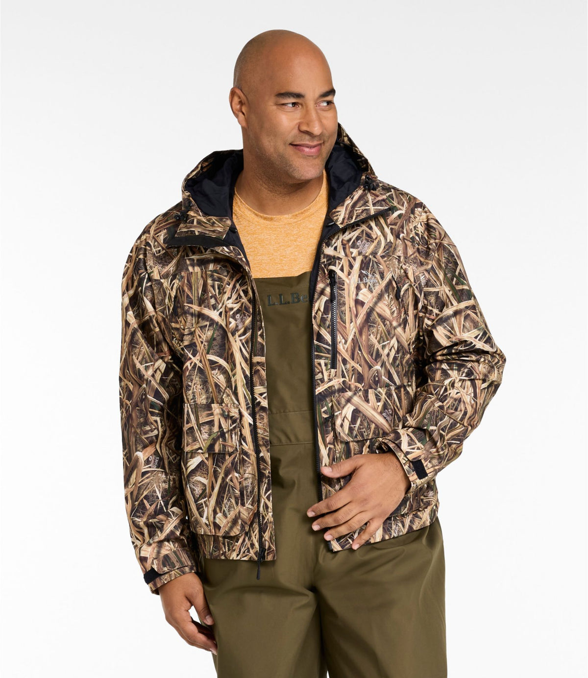 L.L.Bean Men's Apex Waterfowl Jacket Mossy Oak Shadow Grass Habitat