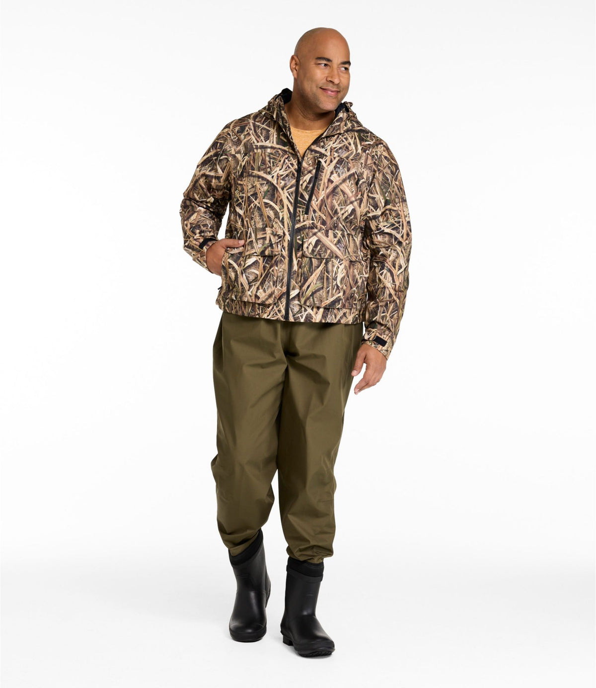 L.L.Bean Men's Apex Waterfowl Jacket Mossy Oak Shadow Grass Habitat