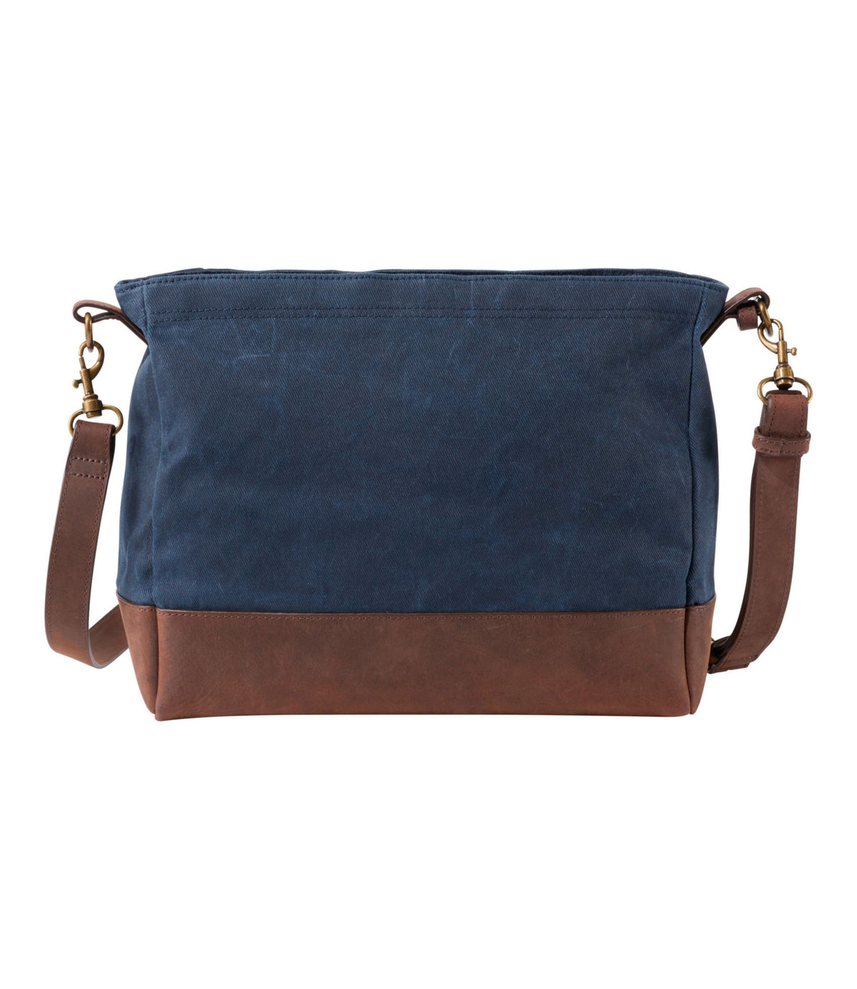 L.L.Bean Waxed Canvas Crossbody, Large Classic Navy