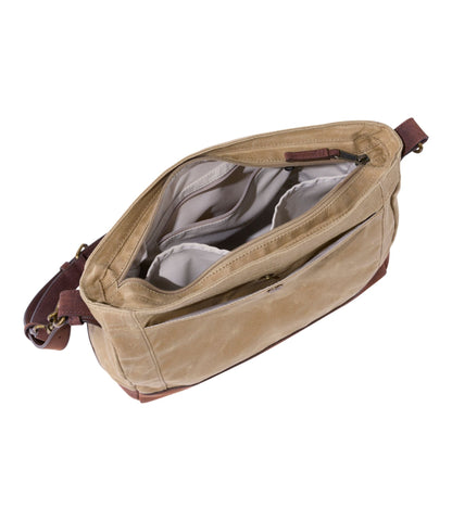 L.L.Bean Waxed Canvas Crossbody, Large Classic Navy