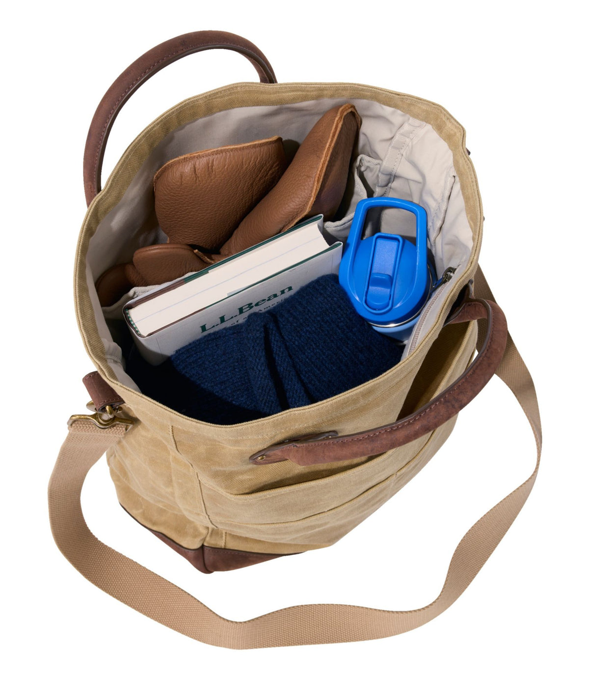L.L.Bean Waxed Canvas Tote Classic Navy
