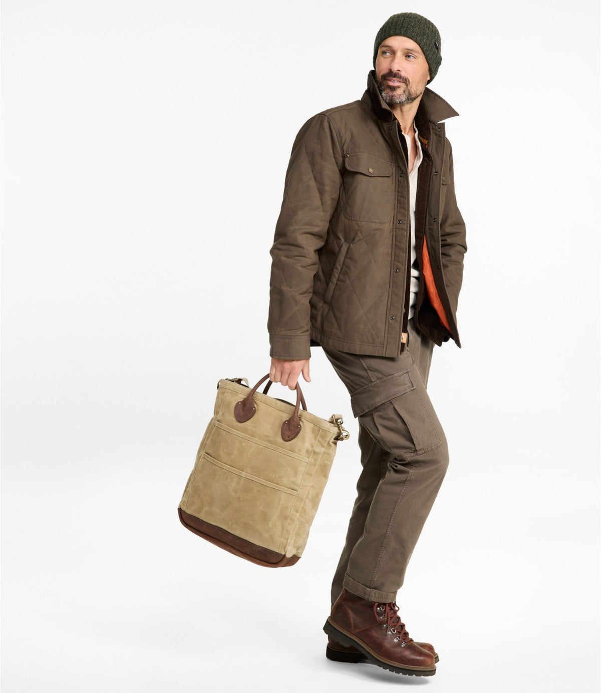 L.L.Bean Waxed Canvas Tote Classic Navy