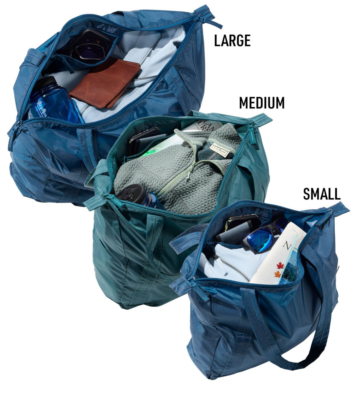 L.L.Bean Packable Lightweight Tote Dark Marine Blue