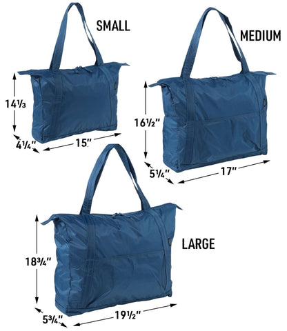 L.L.Bean Packable Lightweight Tote Dark Marine Blue
