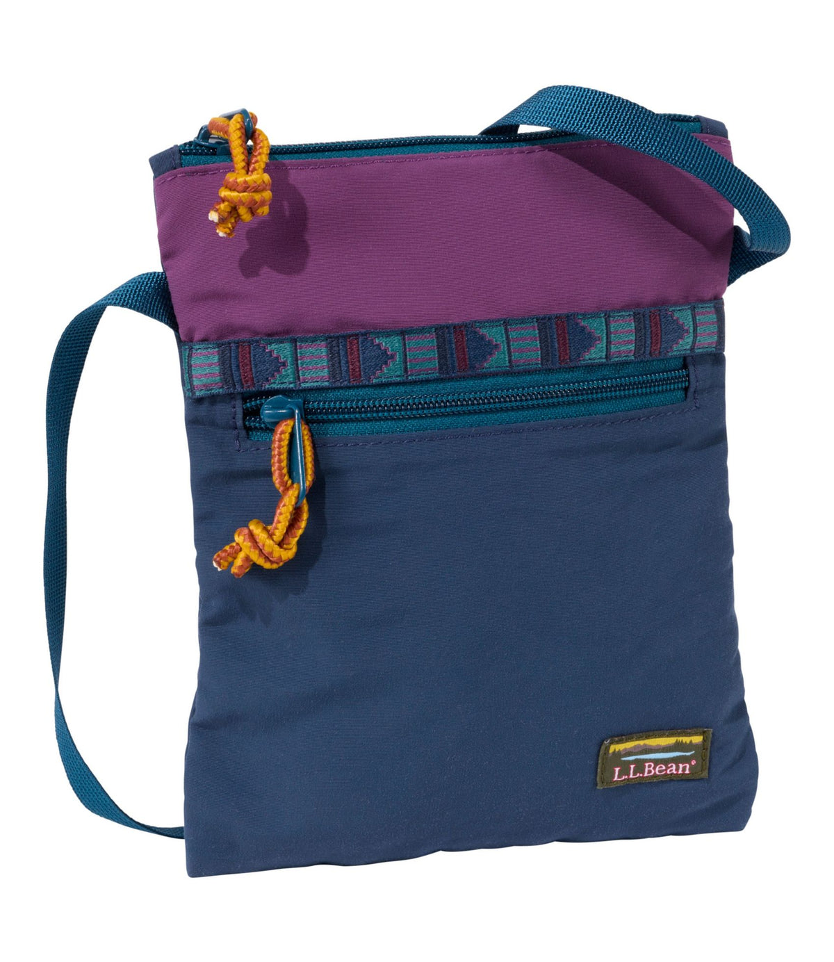 L.L.Bean Mountain Classic Crossbody Bag, Multi Mariner Blue/Wood Violet/Mallard Teal
