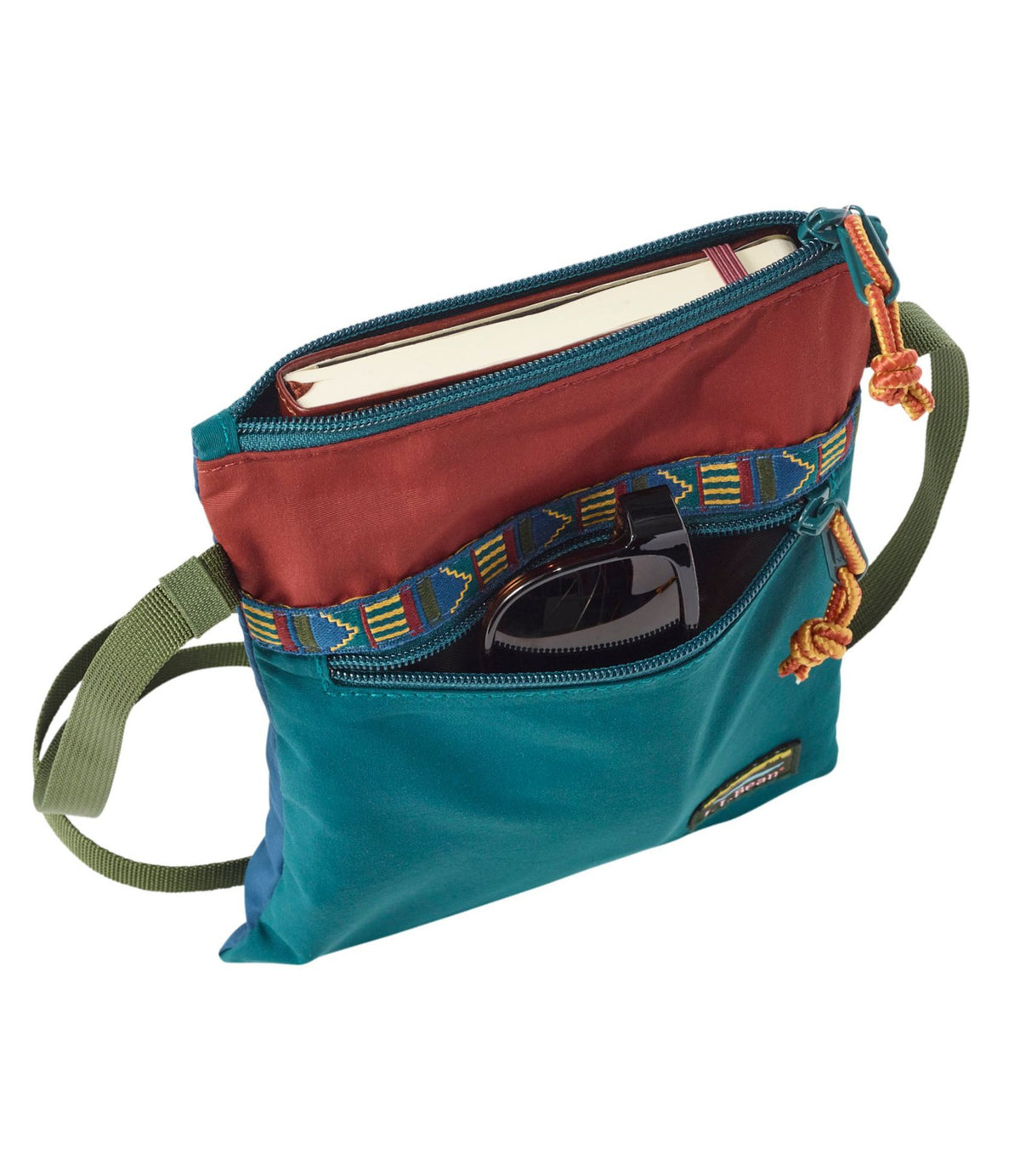 L.L.Bean Mountain Classic Crossbody Bag, Multi Mariner Blue/Wood Violet/Mallard Teal
