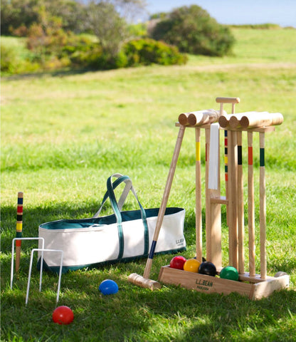L.L.Bean Maine Coast Croquet Boat and Tote Dark Green