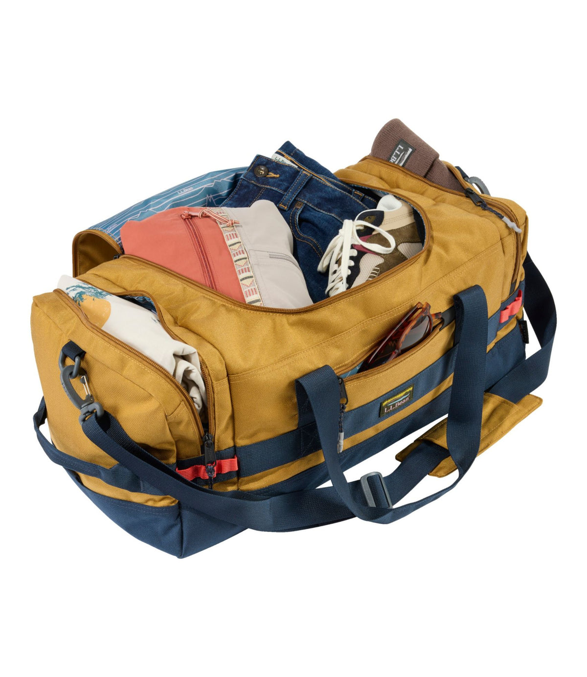 L.L.Bean Mountain Classic Cordura Duffle, Small Antique Gold/Navy