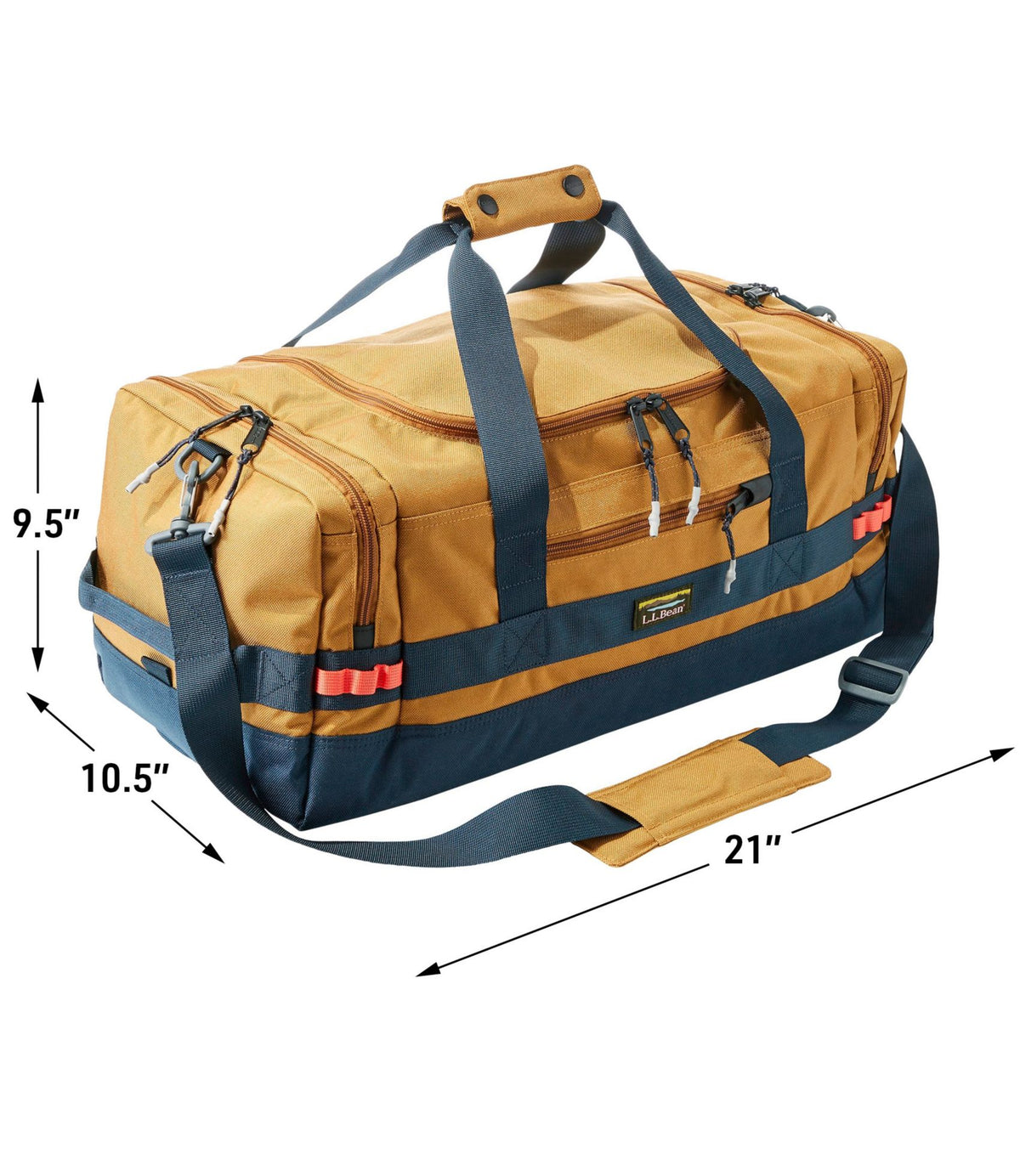 L.L.Bean Mountain Classic Cordura Duffle, Small Antique Gold/Navy