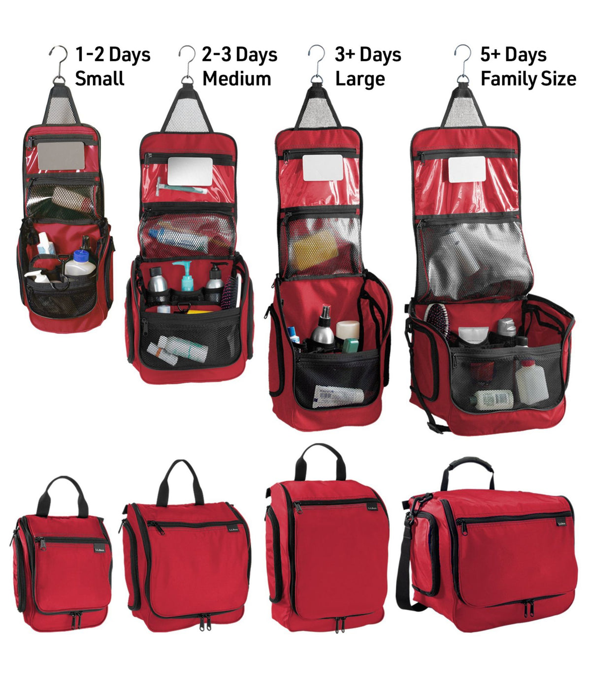 L.L.Bean Personal Organizer Toiletry Bag, Medium Alloy Gray