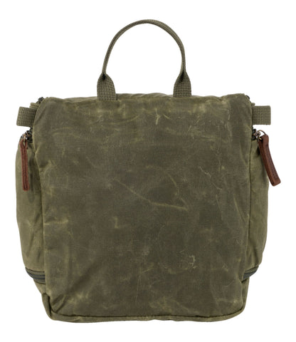 L.L.Bean Waxed-Canvas Personal Organizer Toiletry Bag, Medium Kelp Green