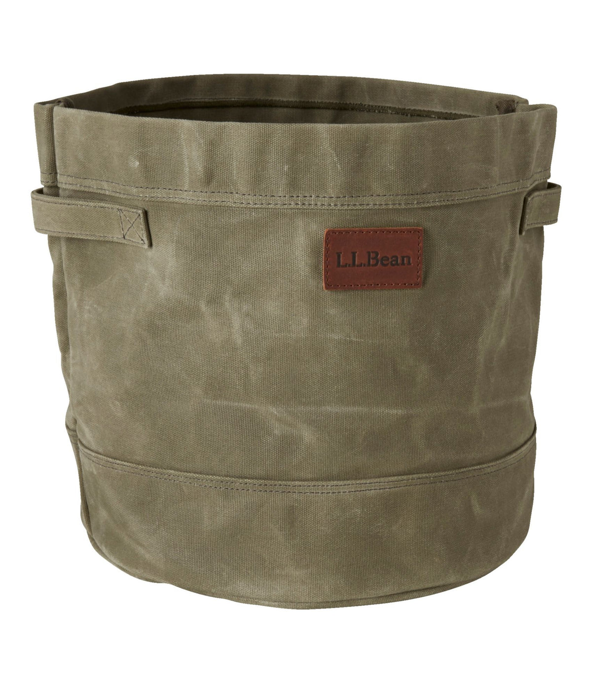 L.L.Bean Waxed-Canvas Storage Tote Dusty Olive
