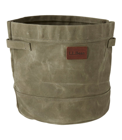 L.L.Bean Waxed-Canvas Storage Tote Dusty Olive
