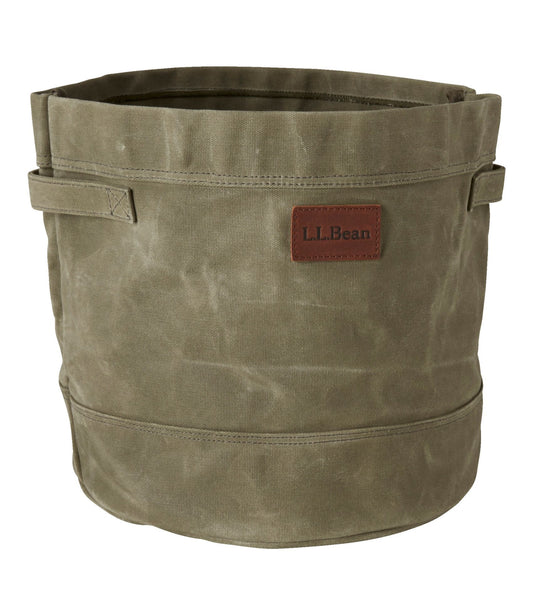 L.L.Bean Waxed-Canvas Storage Tote Dusty Olive