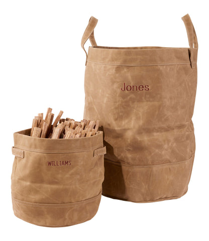 L.L.Bean Waxed-Canvas Storage Tote Dusty Olive