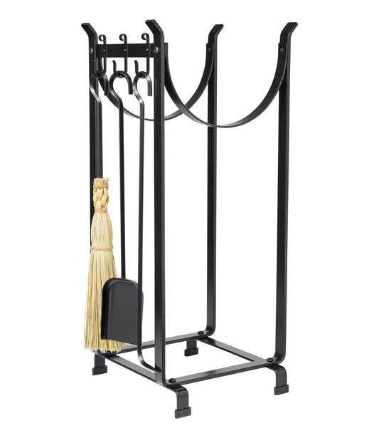 L.L.Bean Hearthside Wood Rack With Tools Black
