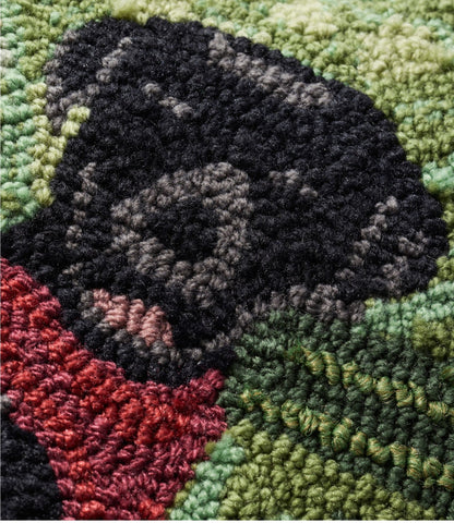 L.L.Bean Indoor/Outdoor Hooked Pillow, Moonlighting Labs, 18" x 18" Multi