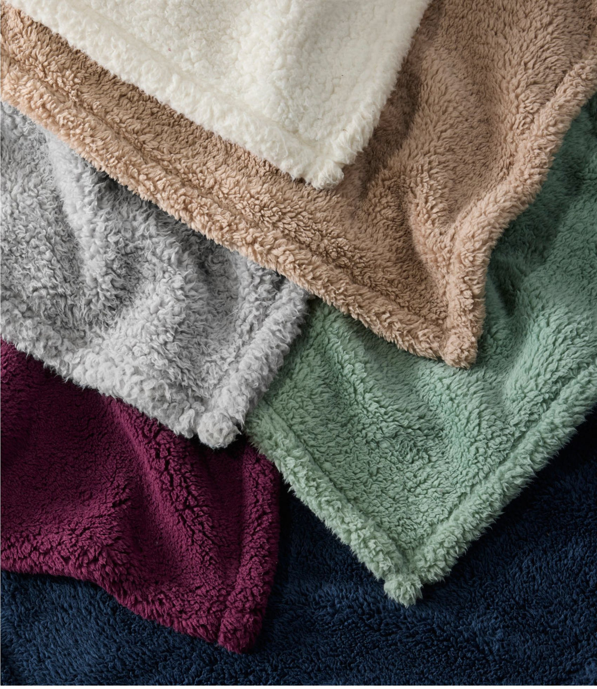L.L.Bean Cozy Sherpa Wearable Throw Gray