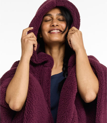 L.L.Bean Cozy Sherpa Wearable Throw Gray