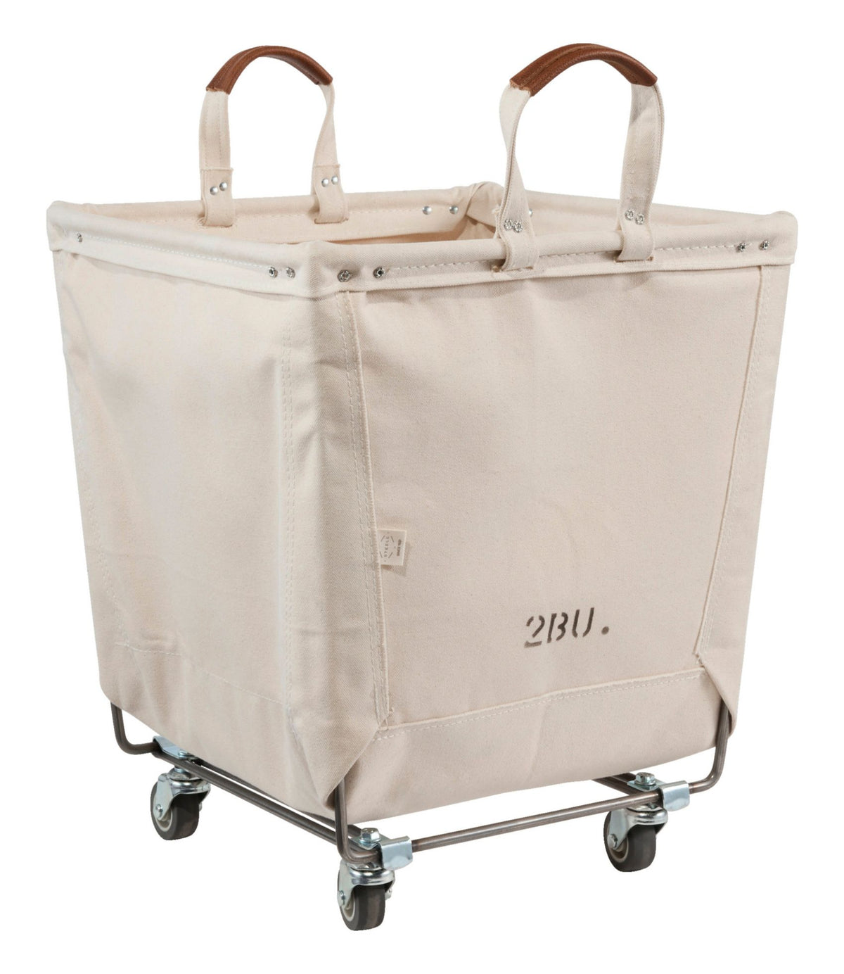 L.L.Bean L.L.Bean x Steele Two Bushel Carry Basket With Casters Natural
