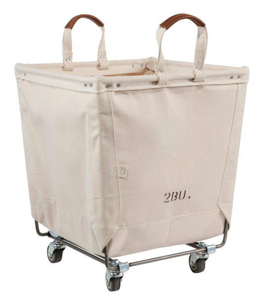 L.L.Bean L.L.Bean x Steele Two Bushel Carry Basket With Casters Natural