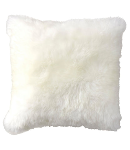 L.L.Bean Sheepskin Throw Pillow, 14" x 14" Ivory