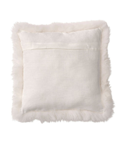 L.L.Bean Sheepskin Throw Pillow, 14" x 14" Ivory