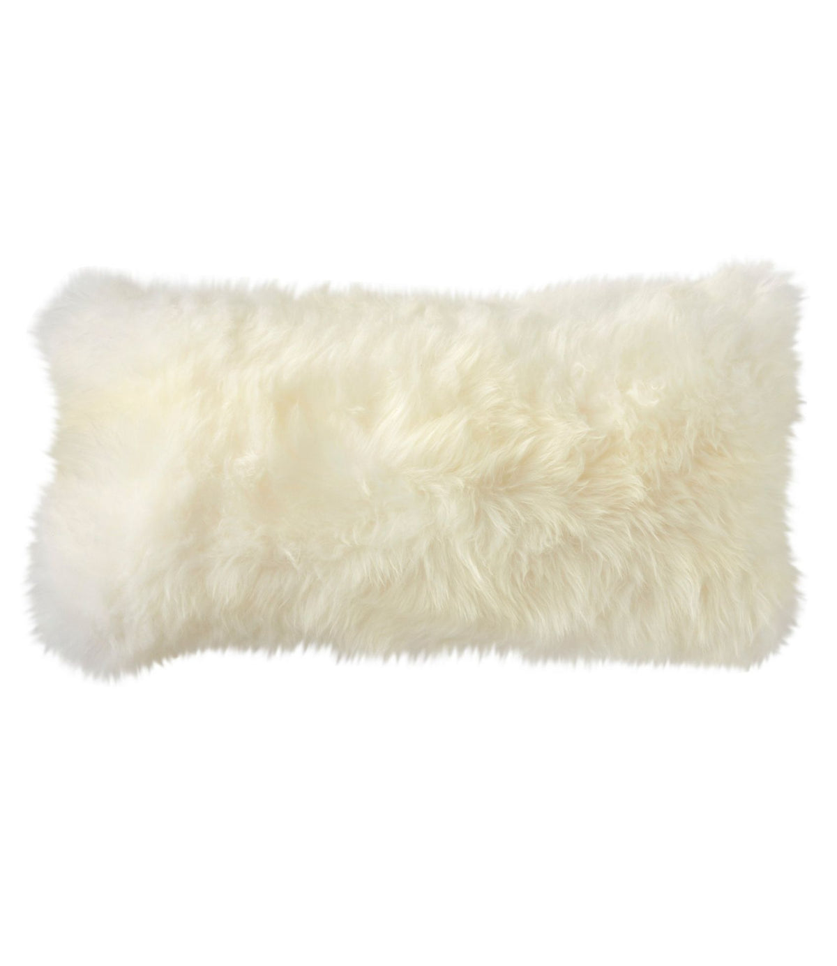 L.L.Bean Sheepskin Throw Pillow, 11" x 22" Ivory