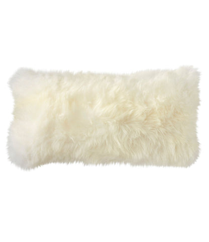 L.L.Bean Sheepskin Throw Pillow, 11" x 22" Ivory