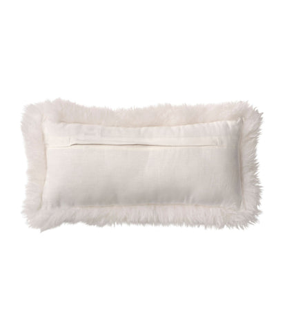 L.L.Bean Sheepskin Throw Pillow, 11" x 22" Ivory