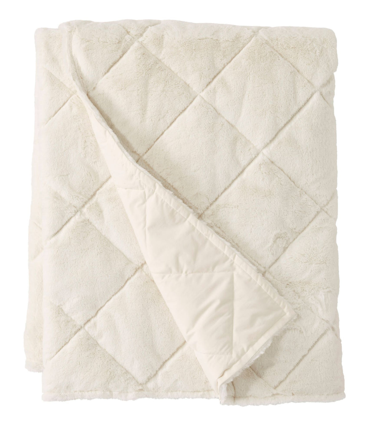 L.L.Bean Ultraplush Down Throw Cream