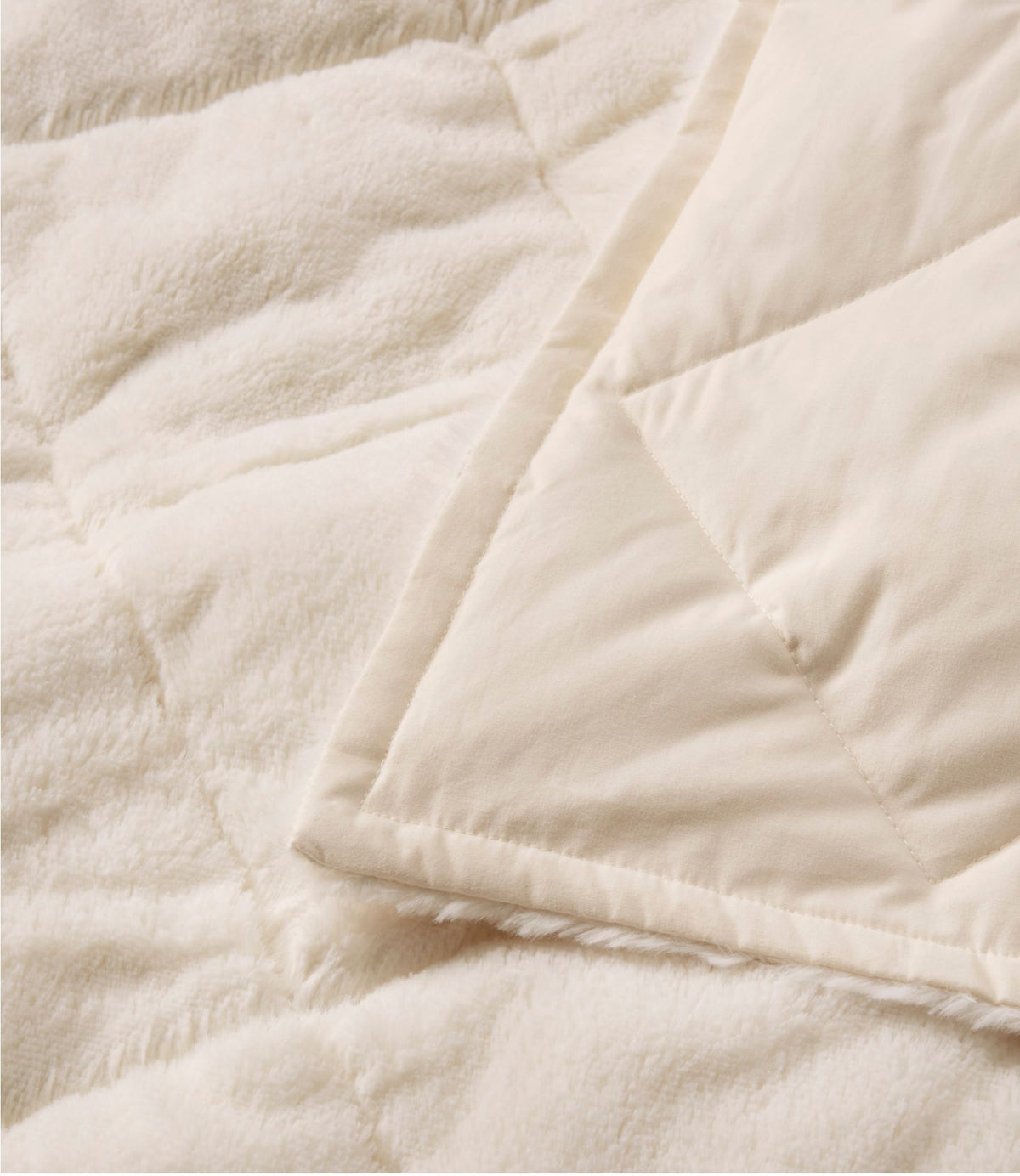 L.L.Bean Ultraplush Down Throw Cream