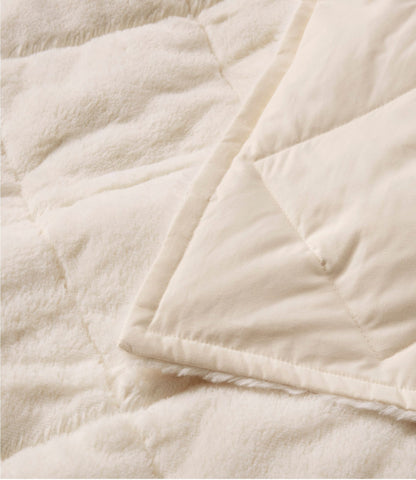 L.L.Bean Ultraplush Down Throw Cream
