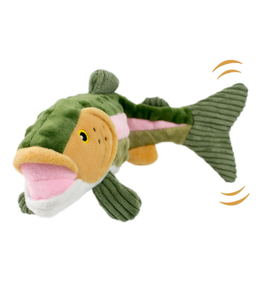 L.L.Bean Twitchy Tail Trout Dog Toy Brown