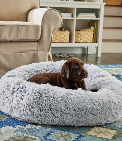 L.L.Bean Plush Cuddler Dog Bed Gray