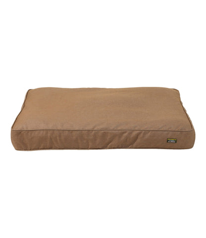 L.L.Bean Premium Denim Therapeutic Dog Bed, Rectangular Burlap