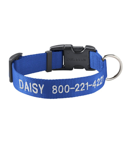 L.L.Bean Personalized Pet Collar Blue
