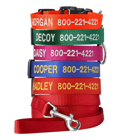 L.L.Bean Personalized Pet Collar Blue