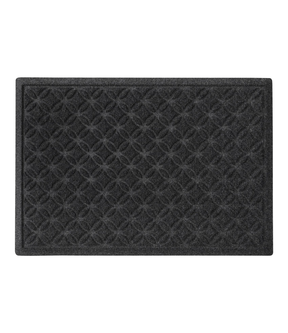 L.L.Bean Heavyweight Recycled Waterhog Doormat, Geometric Rings Graphite
