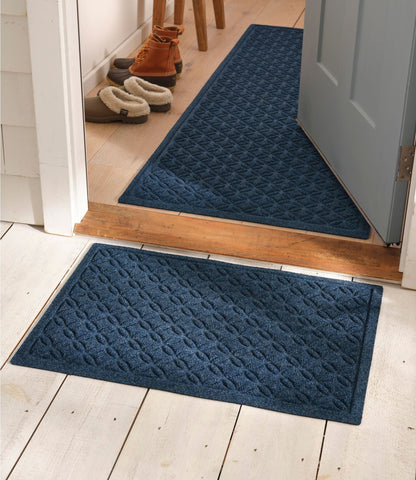 L.L.Bean Heavyweight Recycled Waterhog Doormat, Geometric Rings Graphite