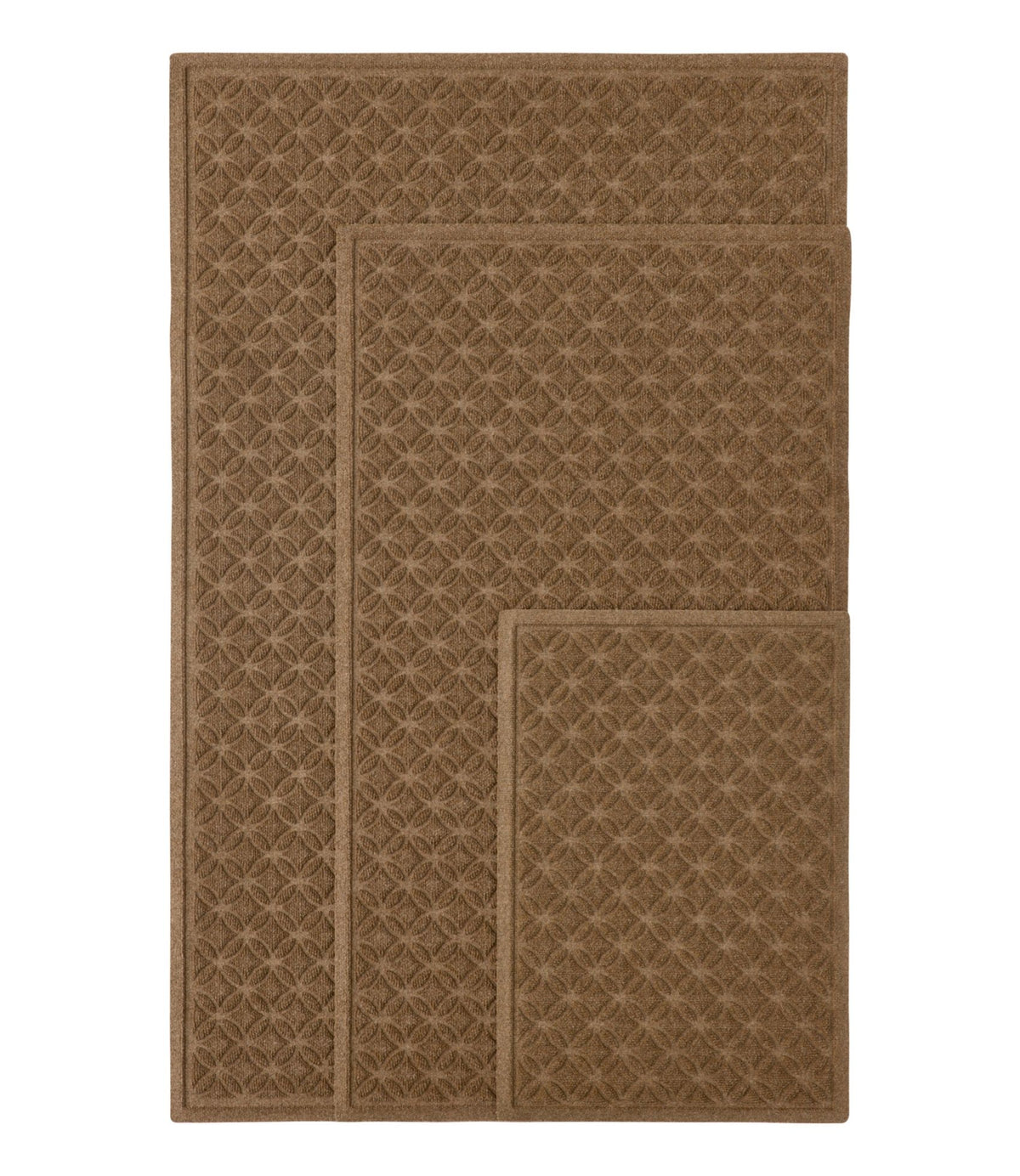 L.L.Bean Heavyweight Recycled Waterhog Doormat, Geometric Rings Graphite