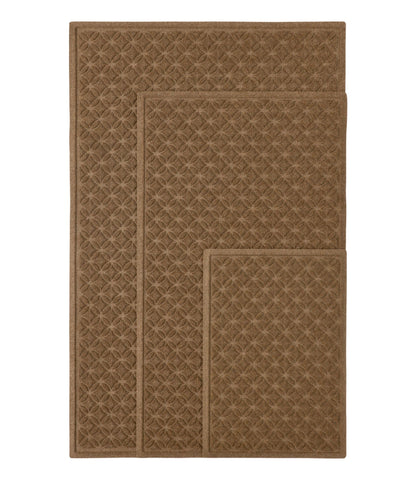 L.L.Bean Heavyweight Recycled Waterhog Doormat, Geometric Rings Graphite
