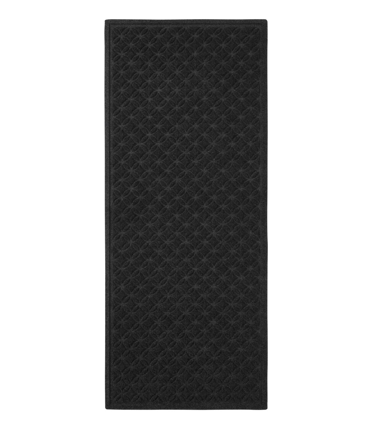 L.L.Bean Heavyweight Recycled Waterhog Mat Runner, Geometric Rings Graphite